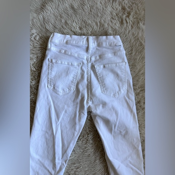 Mother Denim High Waisted Rider Ankle Jeans in Fairest Of Them All White Size 25 - Picture 14 of 15